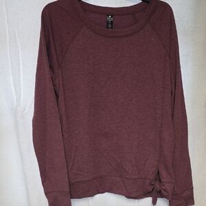Yogalicious Maroon Sweatshirt with Side Tie